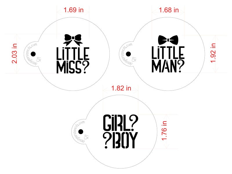 Designer Stencils Gender Reveal Cookie Stencil Set C989 By Designer Stencils - Image 5